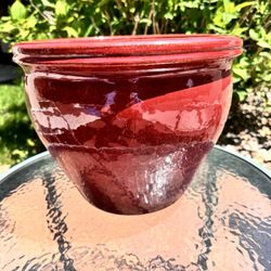 Clay Flower Pot 12-3/4” Across Top 9” Tall