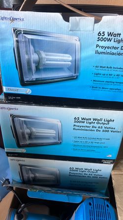 65 watt wall light . 500W light output.