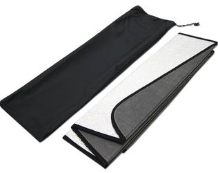 Front Car Windshield Sun Shade Compatible With 15-20 Mercedes C250 C300 C400 C63 | Custom Fit Visor Accordion Fold Style Sun Protector | Silver & Grey