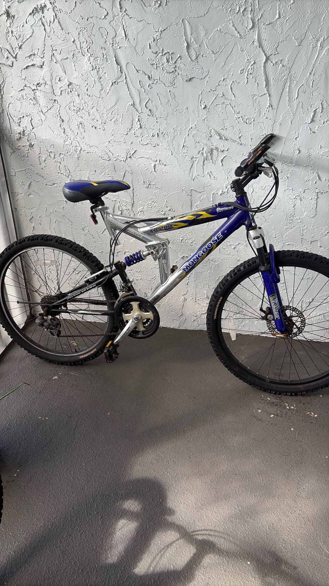 Mongoose bicycle was used once and is not used anymore, it has new brakes