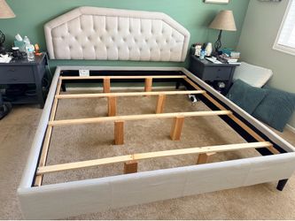 California king, headboard, and frame California king, headboard, and  elevated  ￼frame