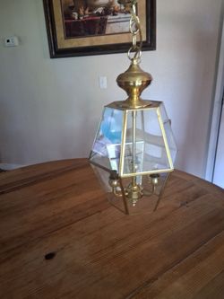 Vintage, brass ,light fixture