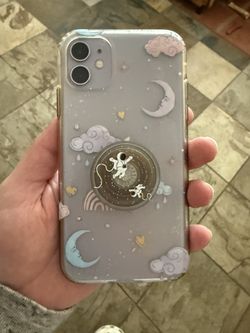 iPhone 11 Velvet Caviar Phone Case & Popsocket Astronaut Stars Moon Space Clouds Rain Dreamy Sky Pastel Cute