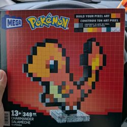 Pokemon Charmander Pixel Art