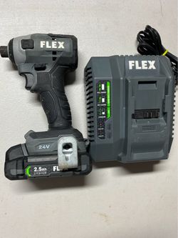 FLEX FX1351-2A Brushless 24V 1/4 In. Hex Impact Driver Kit