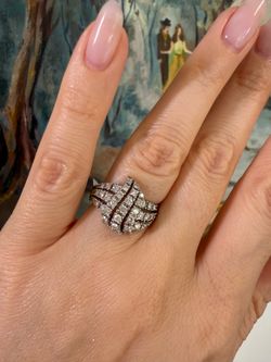 14K white gold natural diamonds absolutely gorgeous Ring