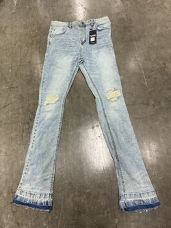 Distressed Light Blue Jeans with Spark by Genuine Authentic Clothing New w Tags