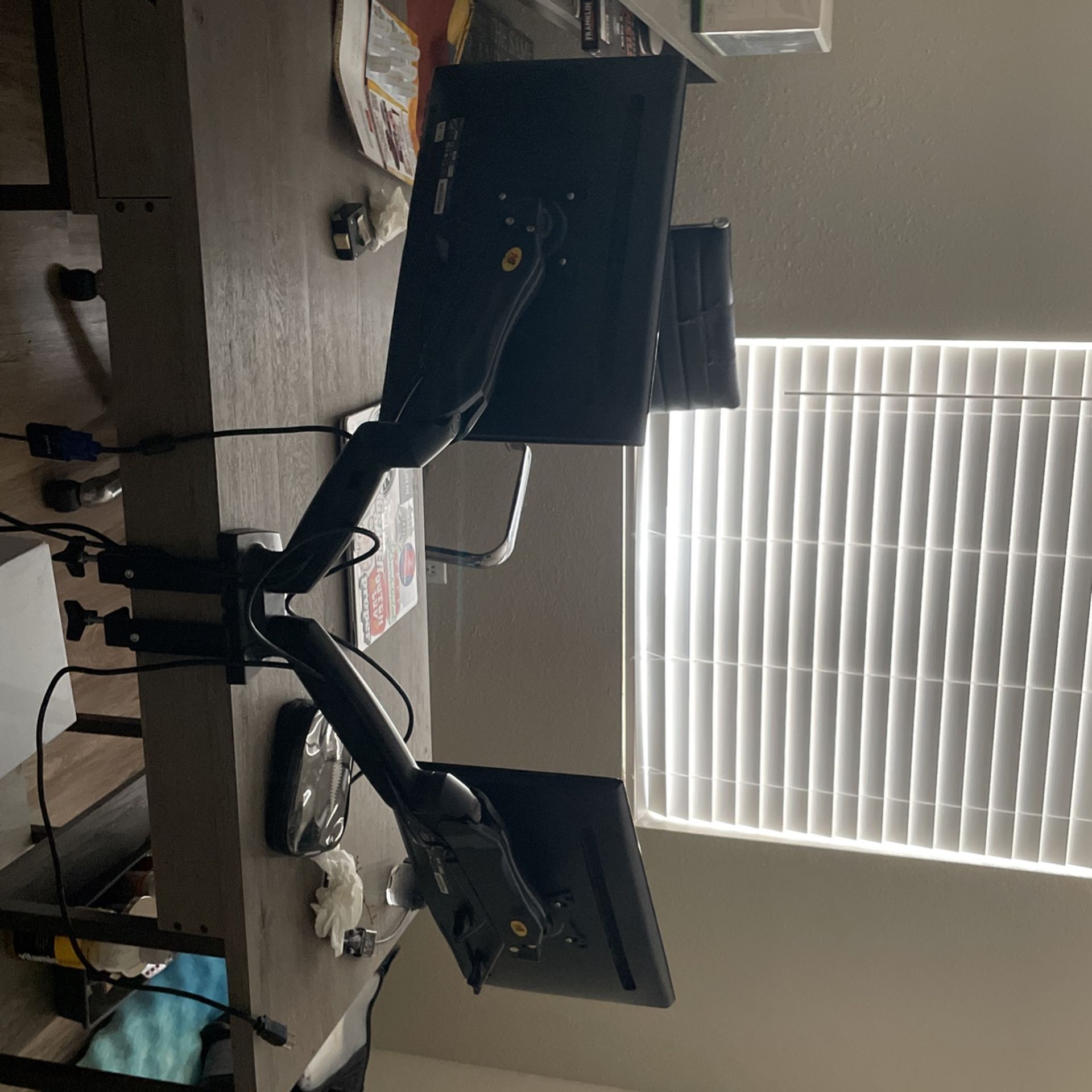 2 ASUS Monitors And Arm Attachment