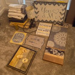 Yellow and gray Decor