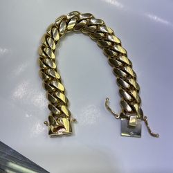 14k Gold Cuban Bracelet 151.3 Grams  13 Mm 