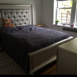 Glam Silver Diva Queen Size Bed