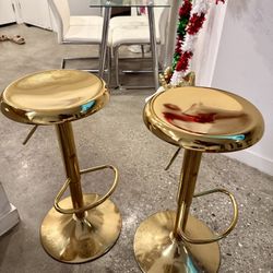 Gold Bar Stool 