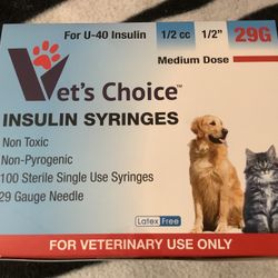  BRAND NEW, UNOPENED BOXES — INSULIN SYRINGES FOR DIABETIC DOGS AND CATS, U-40