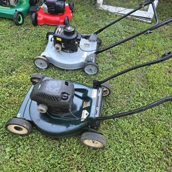 Lawn mowers for sale, prices vary. See description