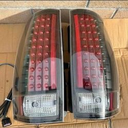 07-13 Chevy Tahoe/Suburban/GMC Yukon/Yukon XL & Denali LED Tail Lights LucesTraseras Micas Calaveras