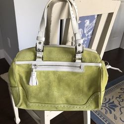 Coach lime green satchel