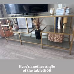 Gold Glass Table 