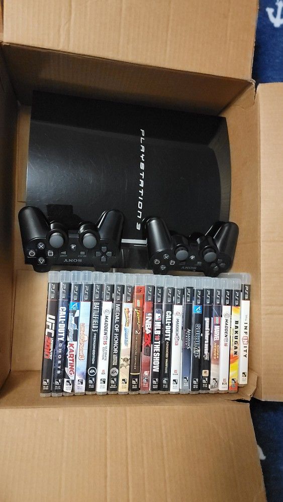 Ps3 80gb With 20 Games