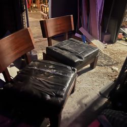 Contemporary wood lounge chairs 