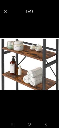 Industrial Rustic Wood and Metal Shelf Unit