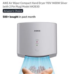 AIKE Wall Hand Dryer ( 2 Pin Plug In)