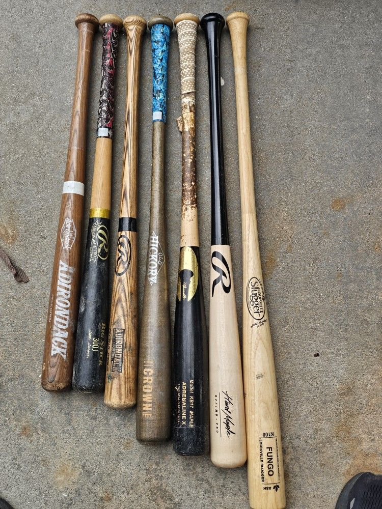 Wood Baseball Bats Siz 28 - 36