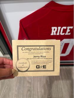 Signed Jerry Rice 49ers Jersey – Professionally Framed Shadowbox Display