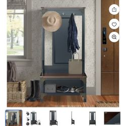 Saint Birch Ansel Hall Tree and Shoe Bench