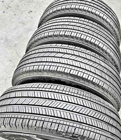 225/60/18 Michelin vendo un set de llantas usadas excelente condiciones de vida las 4 ✅🤩I am selling a set of used tires, all 4 in excellent living c