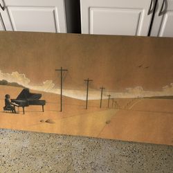 The Plot or  "The Plot №5" by the Polish satirical artist Pawel Kuczynsk wall decor 60x31