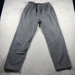Y2K Pro Club Sweatpants Men's XL Gray Fleece Baggy Wide Leg Pockets #2871