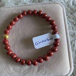 Beautiful red high percentage cinnabar bracelet 