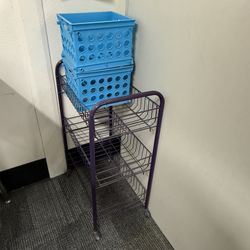 Rolling Cart And Small Bins