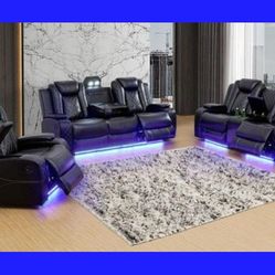 💥FREE DELIVERY💥Brand New POWER, LED, USB  3PC Reclining Sofa Loveseat Chair Set