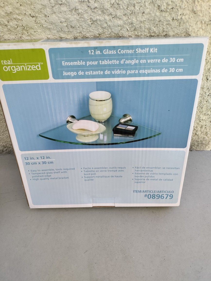 Shelf Glass Corner 12"X12"