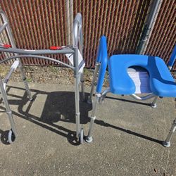 Shower Chair Commode/DRIVE Walker 