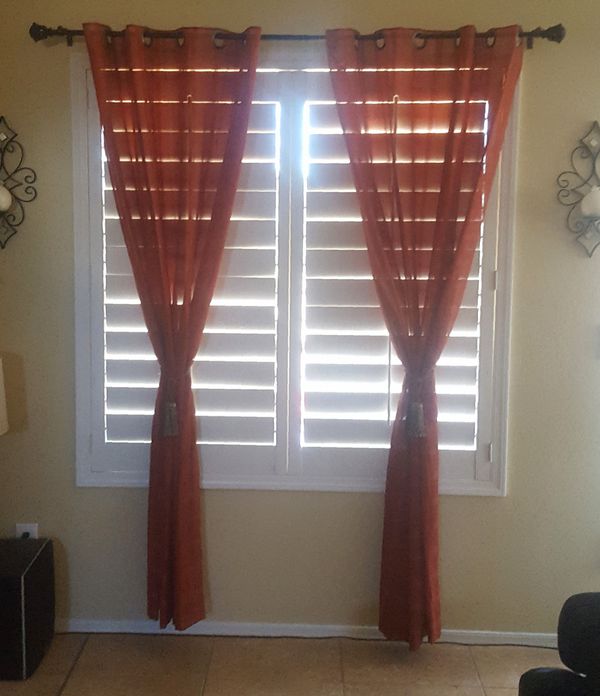 Burnt Orange Sheer Grommet Curtains Window D 2 Panels For Burnt Orange Sheer Grommet Curtains Window D 2 Panels