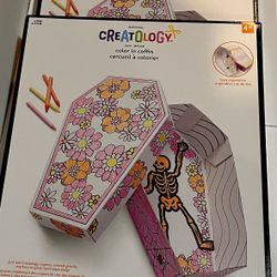 Creatology Craft - Color In Coffin & Skeleton 