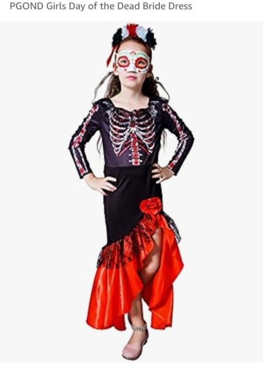 Cirls Day of the Dead Bride Dress