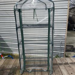 Mini Greenhouse With Shelves