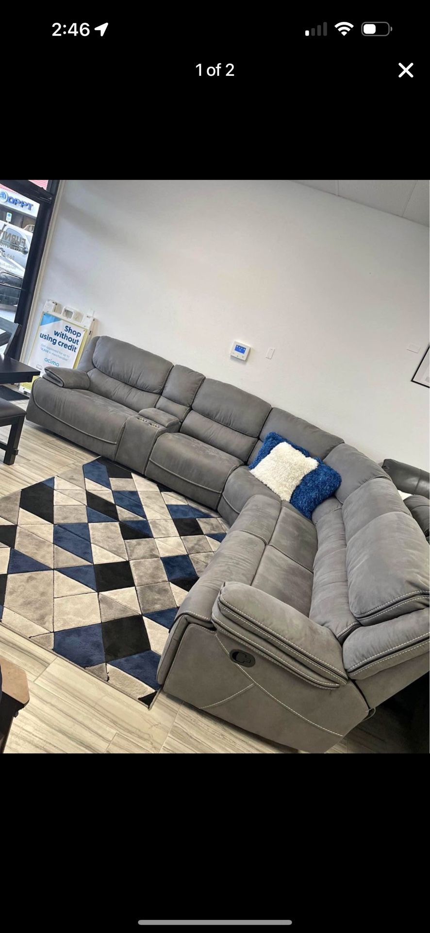 BEAUTIFUL GRAY ALEJANDRA SECTIONAL SOFA!$1199!*SAME DAY DELIVERY*NO CREDIT NEEDED*EASY FINANCING*HUGE SALE*