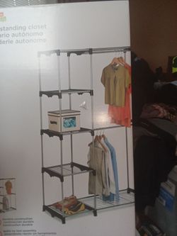 Standing Closet With Shelves 