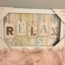 Bathroom Wall Hanging Relax By The Sea  Home Decor