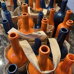 #26 PAINTED WINE BOTTLES