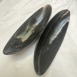 Real Ox Horn Oval Dish Tray Polished Finish SET OF 2
