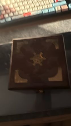 Vintage sailor box with compass