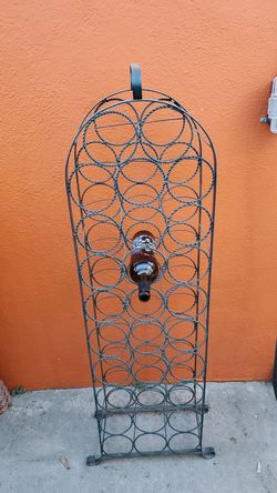 Wine rack wrought-iron