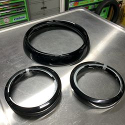 Gloss Black Harley Light Trim 