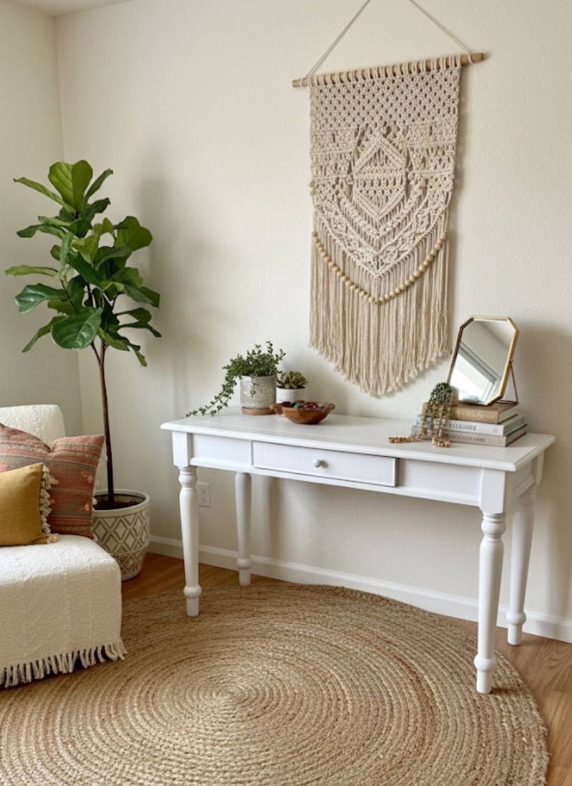Elegant White Console Table – Freshly Refinished $100 OBO
