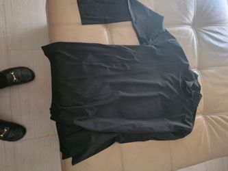 Prada metal logo mock neck shirt sz M